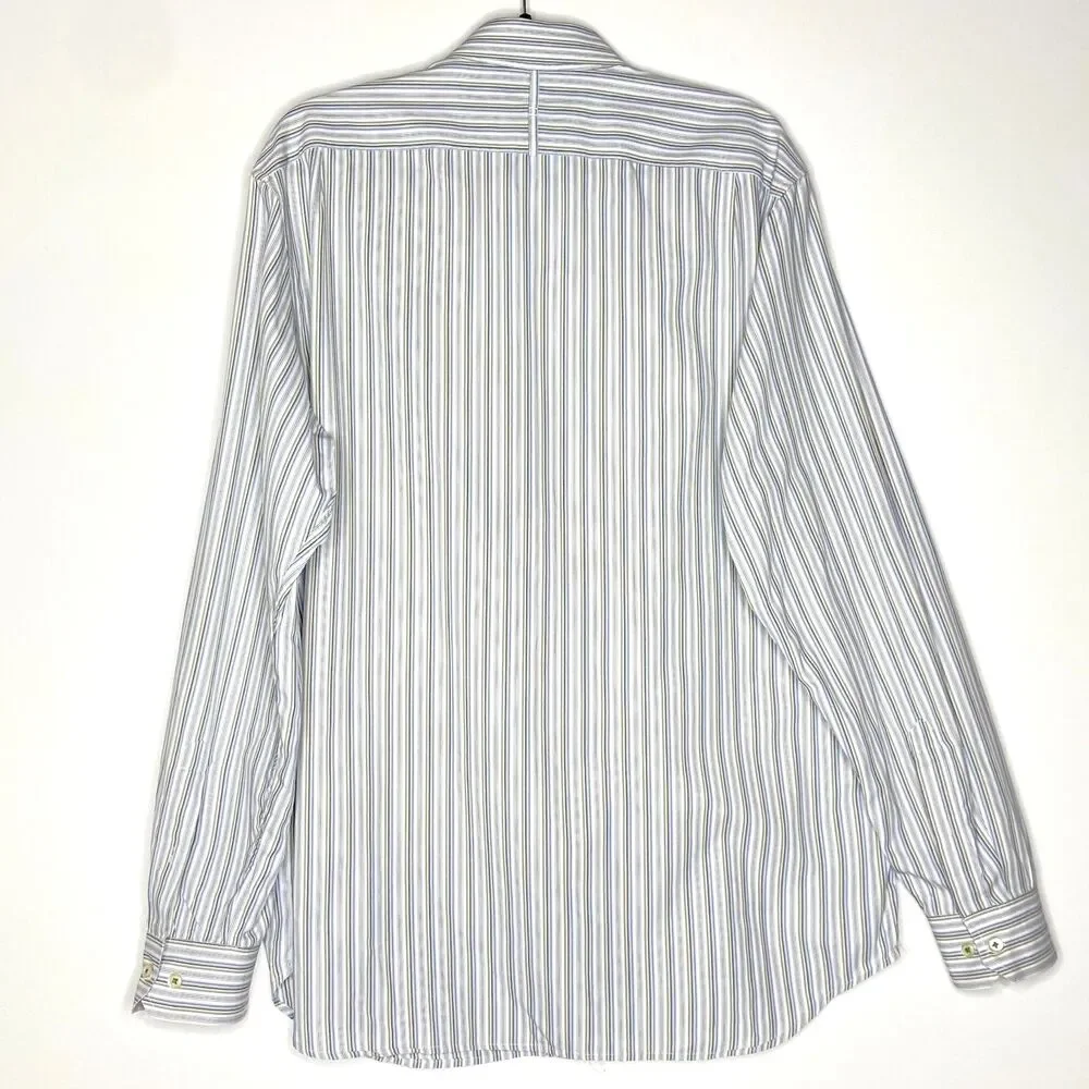Banana Republic Stripe Button Down Dress Shirt Men's Size XL 17-17 1/2